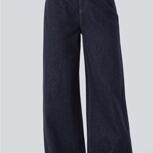 Halara Flex Water Repellant Oil Resistant Mid Rise Wide Leg Casual Jean